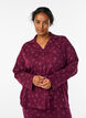 Bomulds pyjamas-skjorte med brystlomme, R&oslash;d, Model image number 0