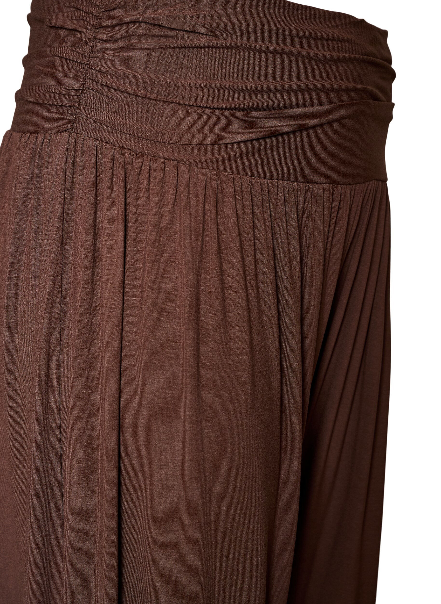 ZizziL&oslash;stsiddende haremsbukser, Brun, Packshot image number 2