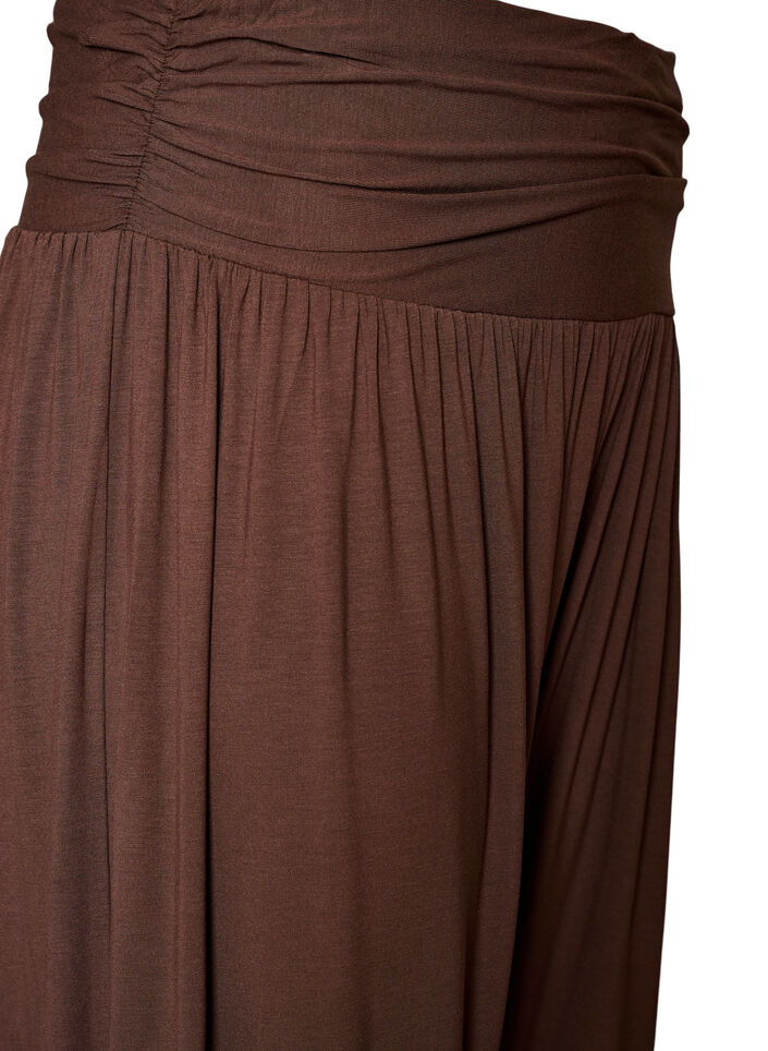 L&oslash;stsiddende haremsbukser, Brun, Packshot image number 2