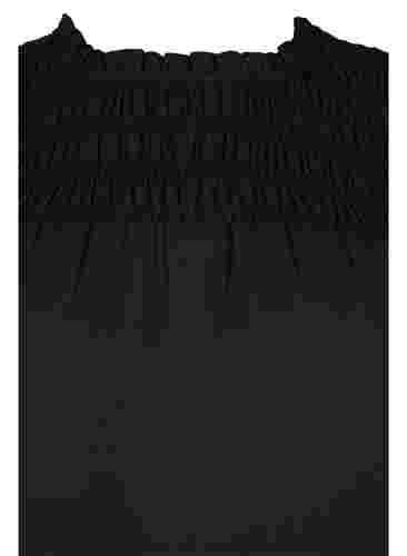 Langærmet bluse med smock , Black, Packshot image number 2