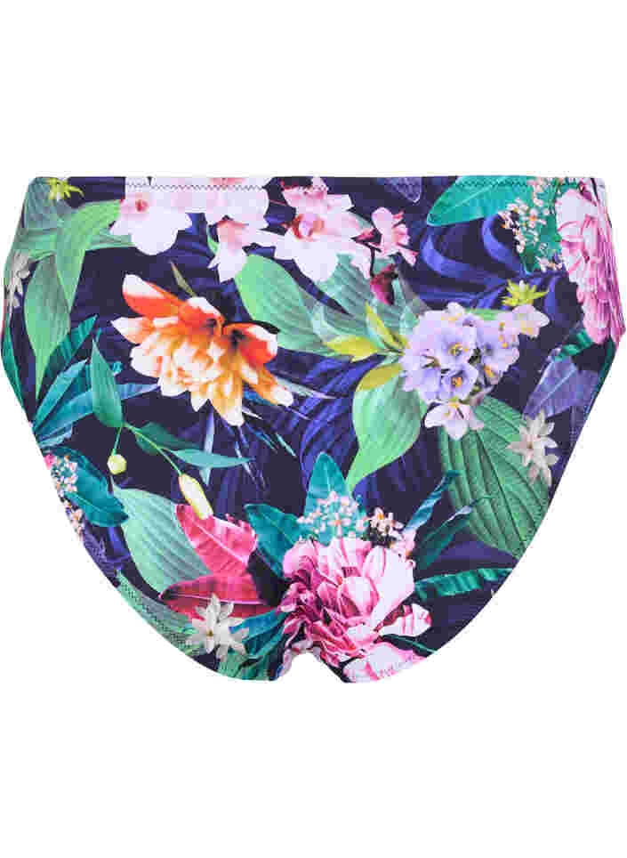 Bikini trusse med høj talje, Flower Print, Packshot image number 1