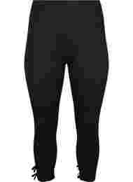 3/4 leggings i viskose med sløjfe, Black
