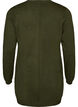Lang strikcardigan i viskosemix, Gr&oslash;n, Packshot image number 1