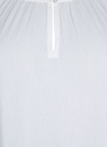 Viskosetunika med 3/4 ærmer, Bright White, Packshot image number 2