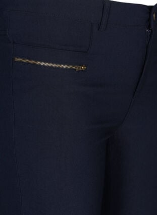 Tætsiddende 3/4 bukser med lynlåse, Night Sky, Packshot image number 2