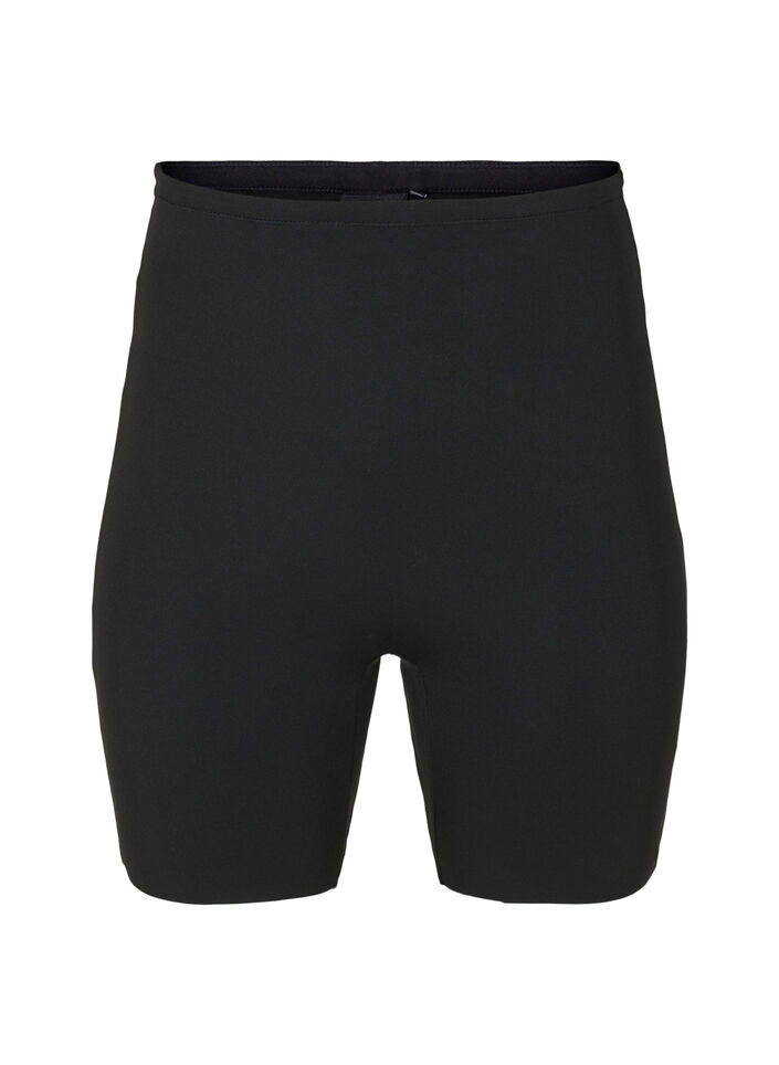 Light shapewear shorts med h&oslash;j talje, Sort, Packshot image number 0