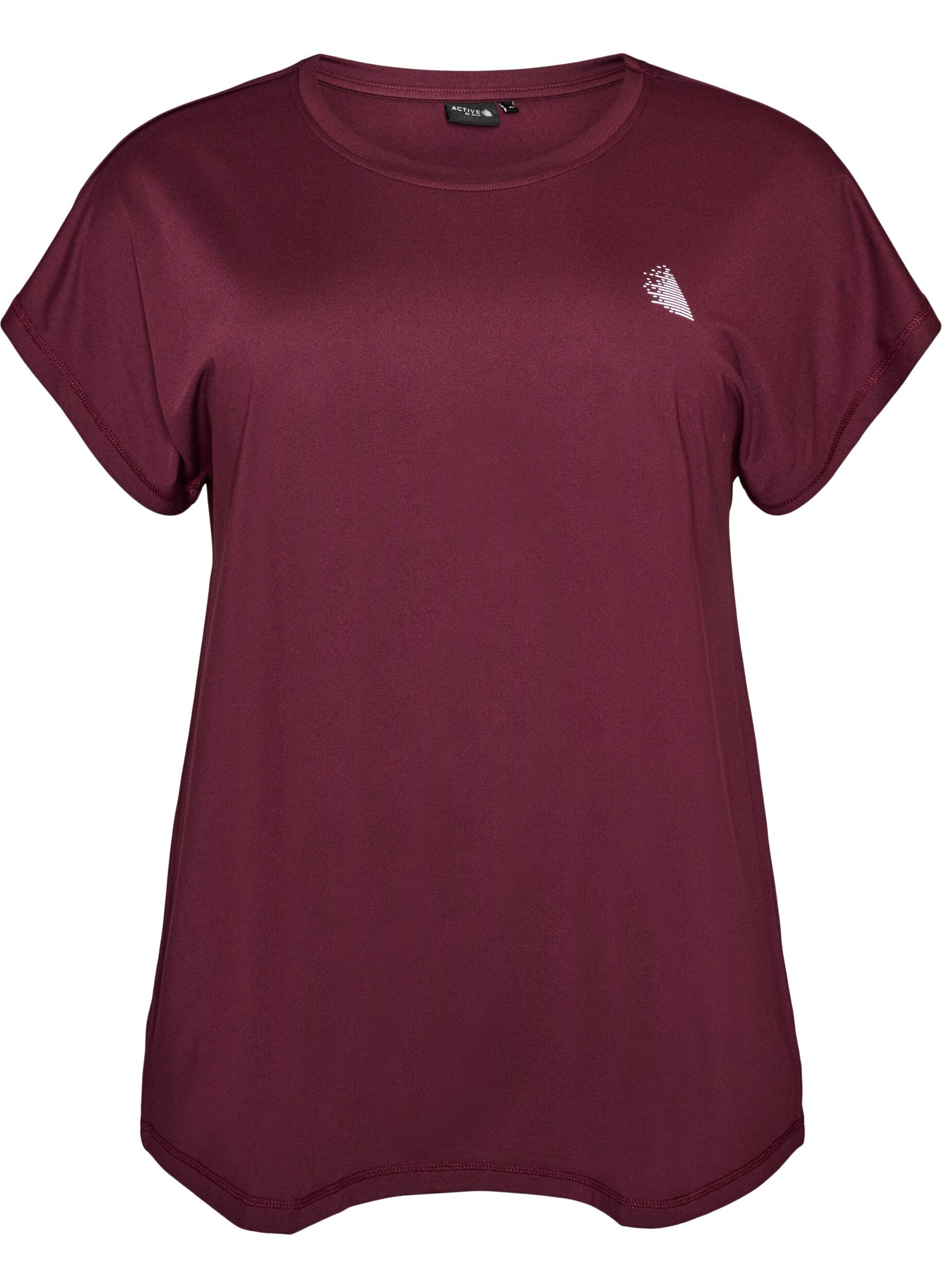 Ensfarvet tr&aelig;nings t-shirt