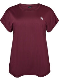 Ensfarvet tr&aelig;nings t-shirt, R&oslash;d