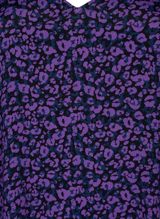 Tunika i viskose med a-snit, Purple Leo AOP, Packshot image number 2