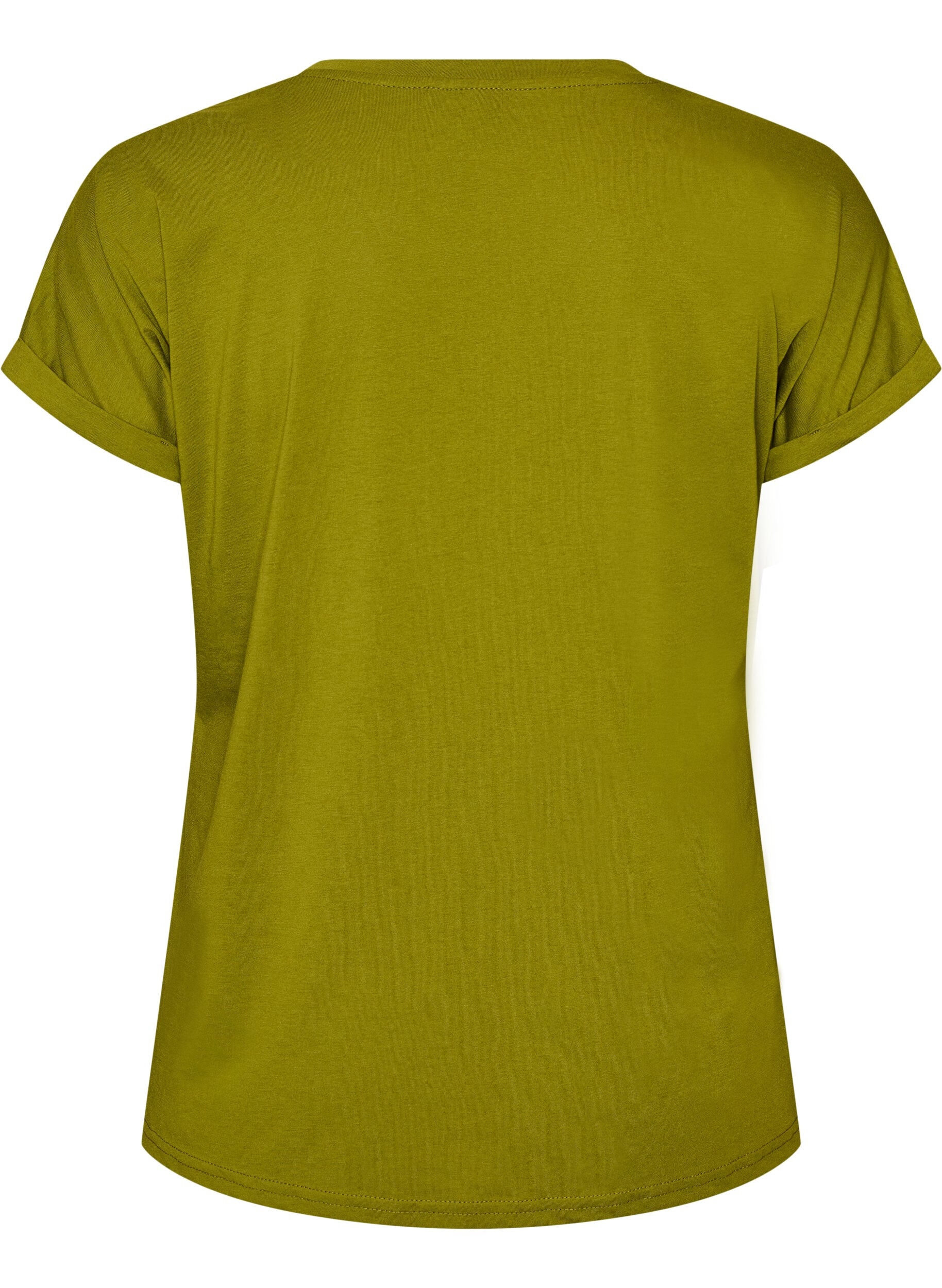 ZizziKort&aelig;rmet t-shirt i bomuldsblanding, Gr&oslash;n, Packshot image number 1