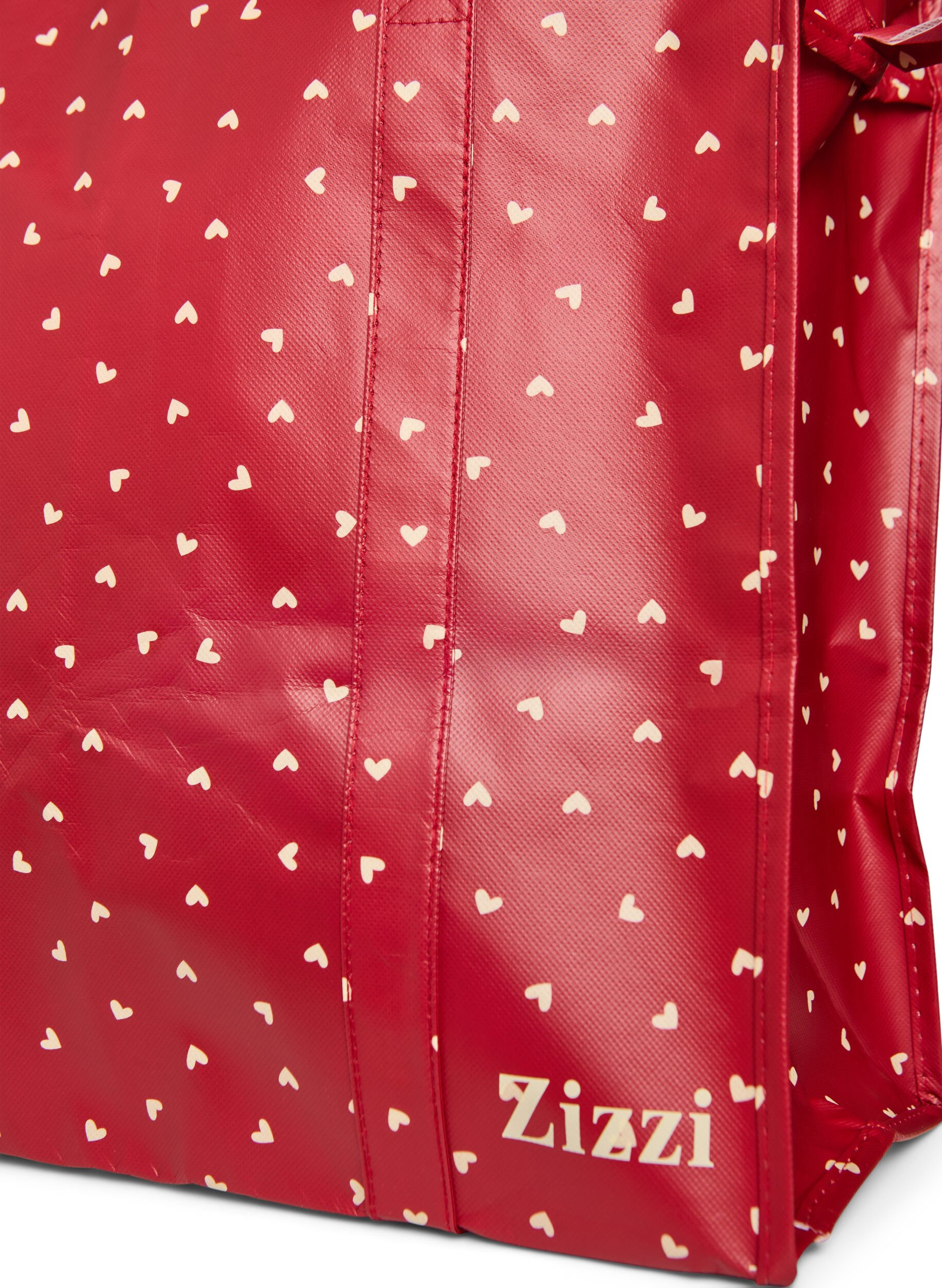Zizzi Shoppingbag med lynl&aring;s, R&oslash;d, Packshot image number 2