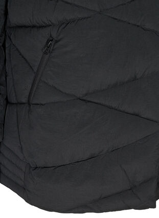 Vindtæt jakke med hætte og lommer, Black, Packshot image number 3