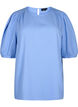 Bluse i viskose med 1/2 ærmer, Cornflower Blue, Packshot image number 0
