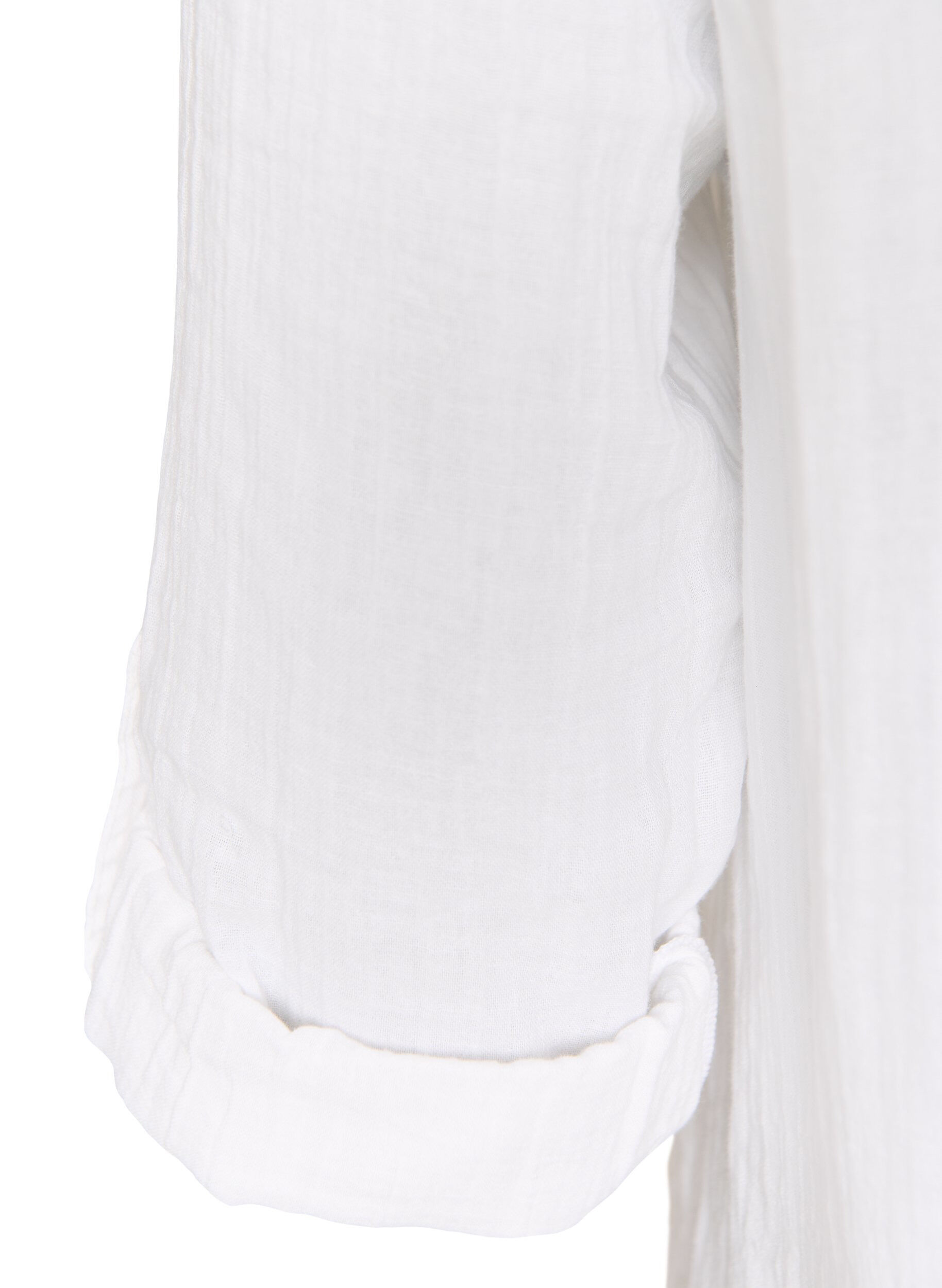 ZizziTunika i bomuldsmusselin med broderi anglaise, Hvid, Packshot image number 3