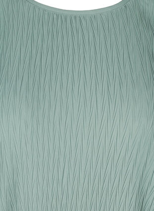 Struktureret bluse med pufærmer, Chinois Green, Packshot image number 2