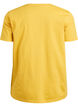 Basis t-shirt i bomuld med rund hals , Gul, Packshot image number 1