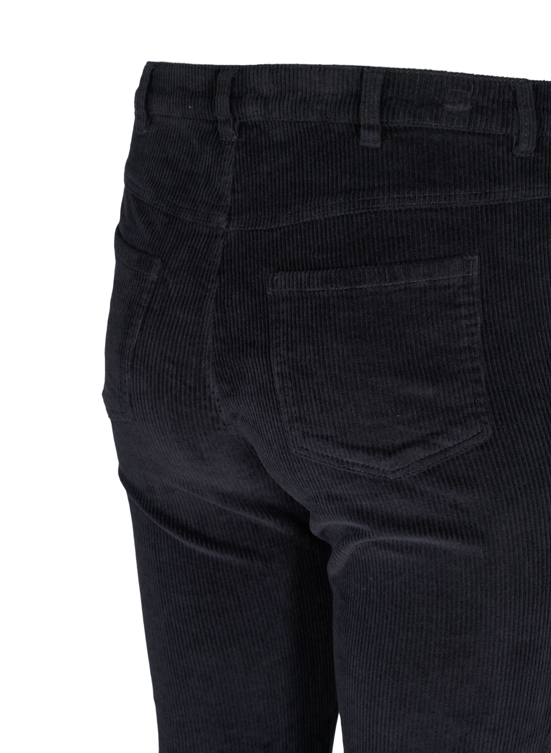 Zizzi Fl&oslash;jlsbukser med bootcut, Black, Packshot image number 3