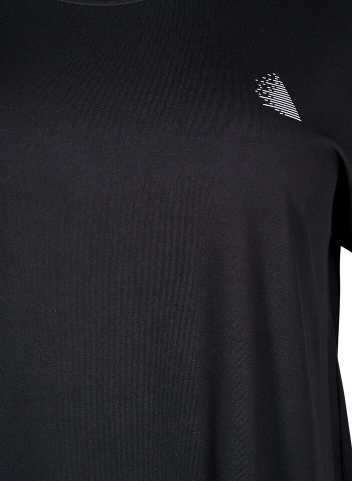 Lang tr&aelig;nings t-shirt, Sort, Packshot image number 2