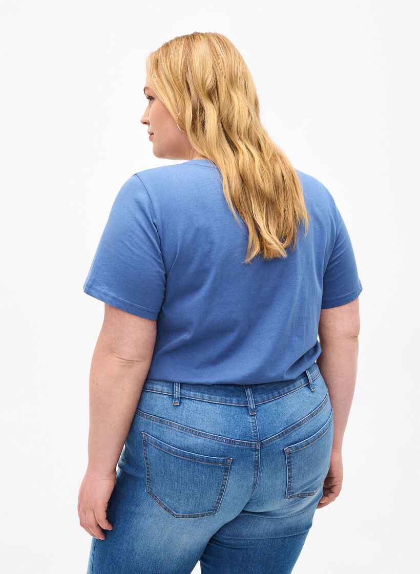 T-shirt med tekst motiv, Moonlight B. W.Navy, Model image number 1