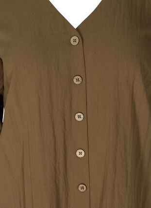 Viskose bluse med knapper og v-hals, Kangaroo, Packshot image number 2