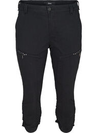 Tætsiddende Nille capri jeans, Black