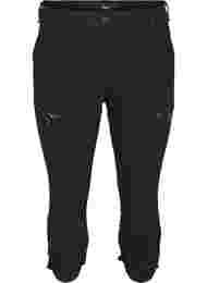 Tætsiddende Nille capri jeans, Black