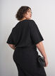 T-shirt med rhinsten og rund hals, Sort, Model image number 2