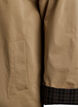 Mellemlang jakke med fl&oslash;jlskrave, Beige, Packshot image number 3