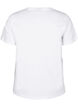 T-shirt i økologisk bomuld med motiv, Bright White Printet, Packshot image number 1