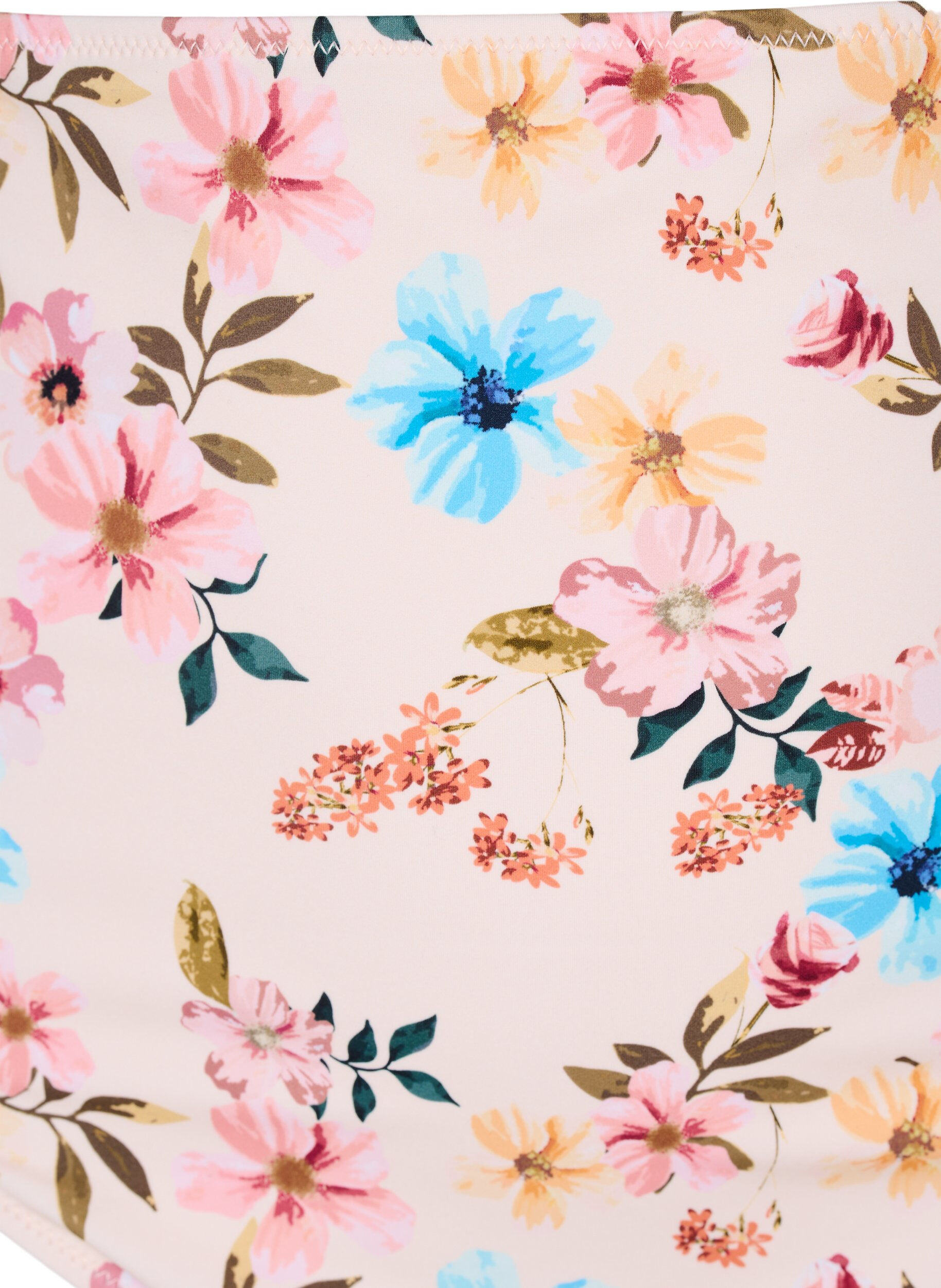 Zizzi Ekstra h&oslash;jtaljet bikini trusse med blomsterprint, Beige, Packshot image number 2