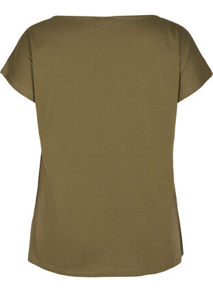 T-shirt med brystlomme i økologisk bomuld, Ivy Green, Packshot image number 1