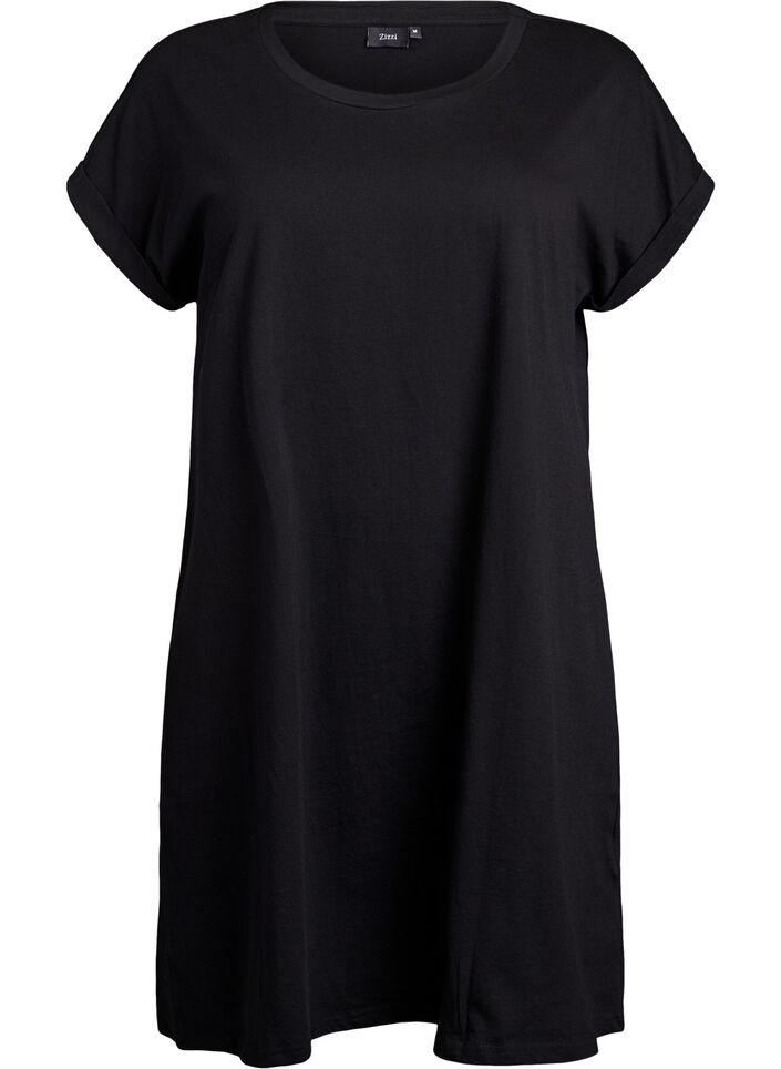2-pak t-shirt kjole med korte &aelig;rmer, Bl&aring;, Packshot image number 2