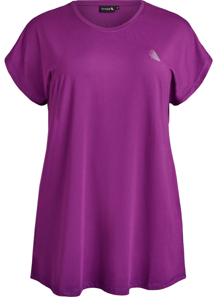 Lang tr&aelig;nings t-shirt, Lilla, Packshot image number 0