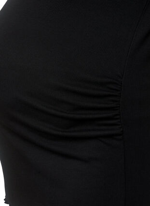 Graviditets t-shirt i rib, Black, Packshot image number 2