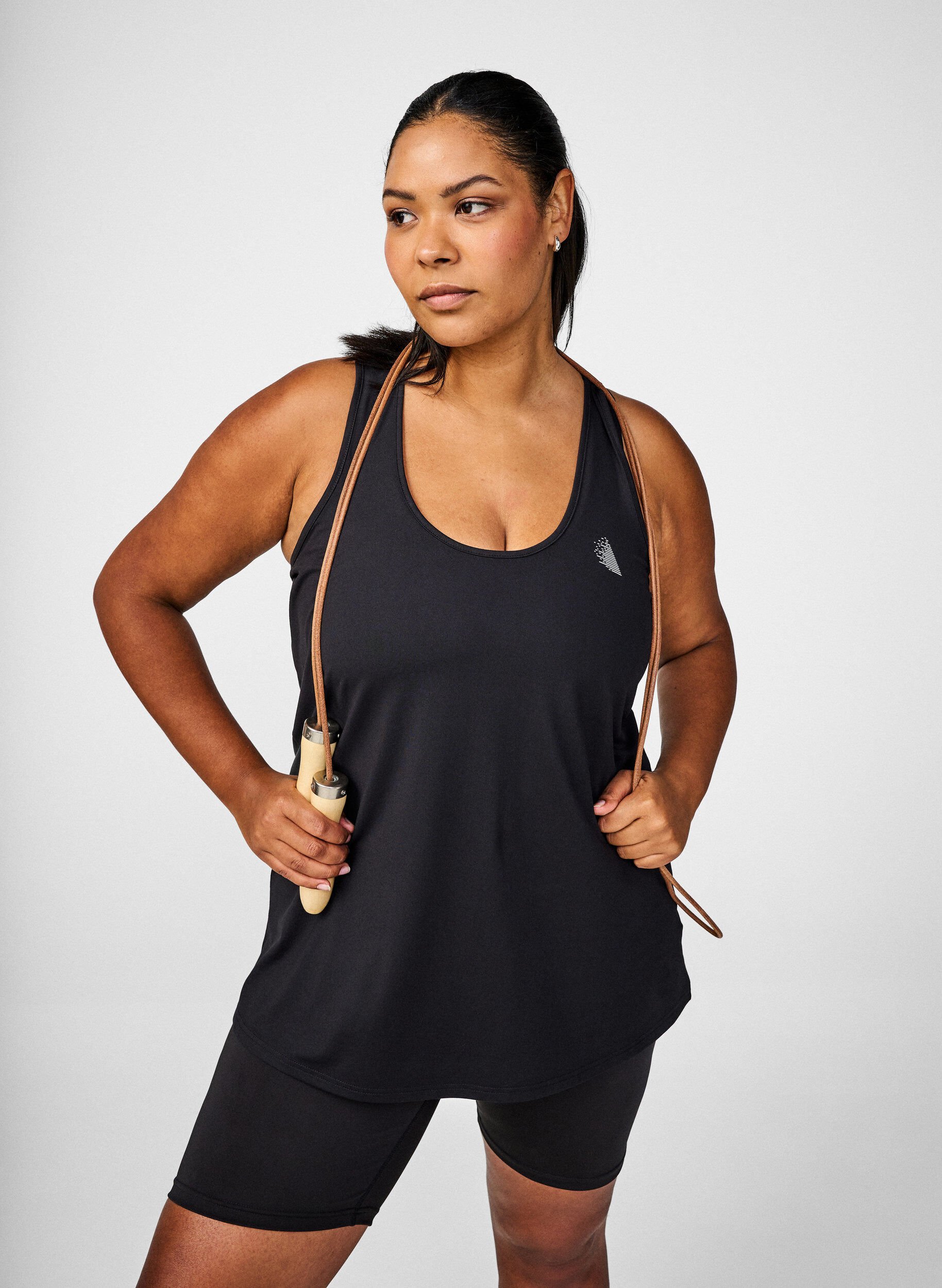 Zizzi Tr&aelig;ningstop med bryderryg, Sort, Image image number 0