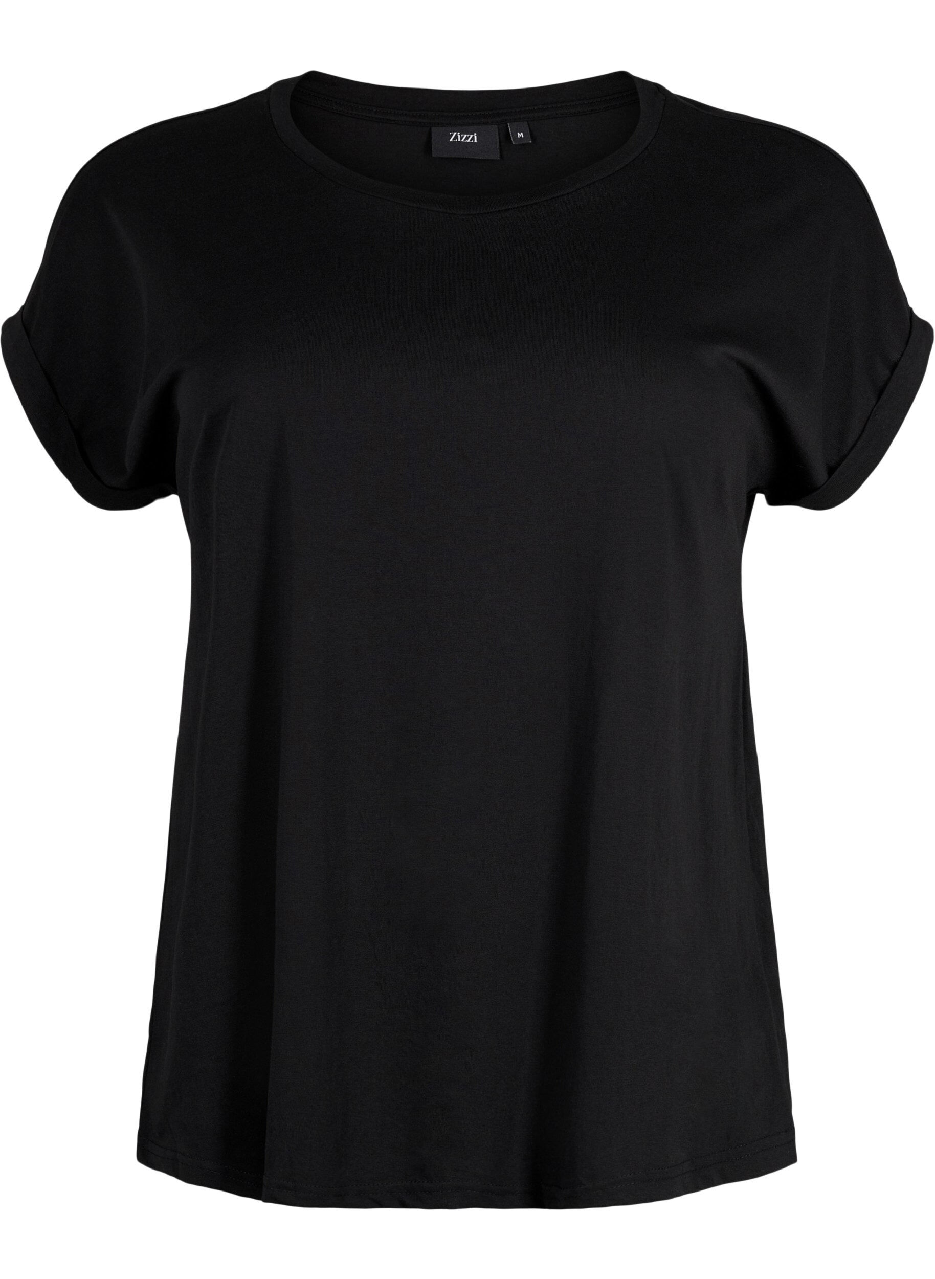 Kort&aelig;rmet t-shirt i bomuldsblanding