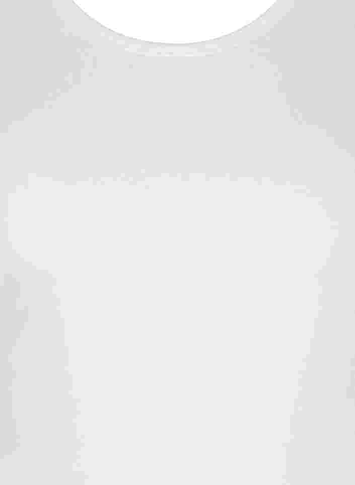 Bomulds top med blondekant, White, Packshot image number 2