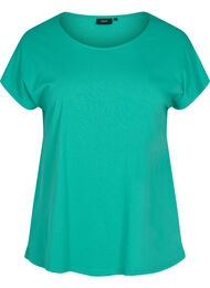 T-shirt i bomuldsmix, Sea Green