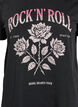 T-shirt i &oslash;kologisk bomuld med rockprint, Sort, Packshot image number 2