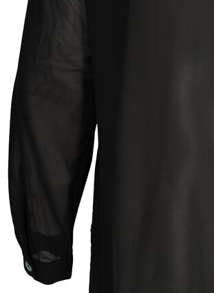 Langærmet tunika med knapper, Black, Packshot image number 3