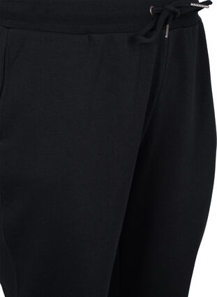 Sweatpants med bindebånd og lommer, Black, Packshot image number 2