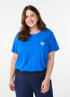 T-shirt med motiv, Bl&aring;, Model image number 0