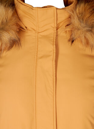 Jakke med imiteret pelskrave og justerbar talje, Spruce Yellow, Packshot image number 2