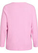 Meleret strikbluse med rund hals, Lyser&oslash;d, Packshot image number 1