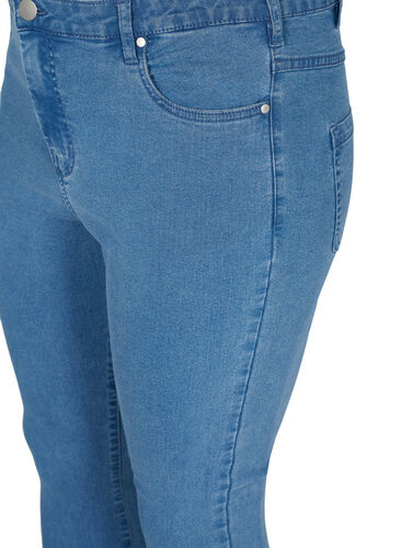 Højtaljede super slim Amy jeans, Light blue, Packshot image number 2