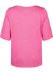 Bluse med 3/4 ærmer, Shocking Pink, Packshot image number 1