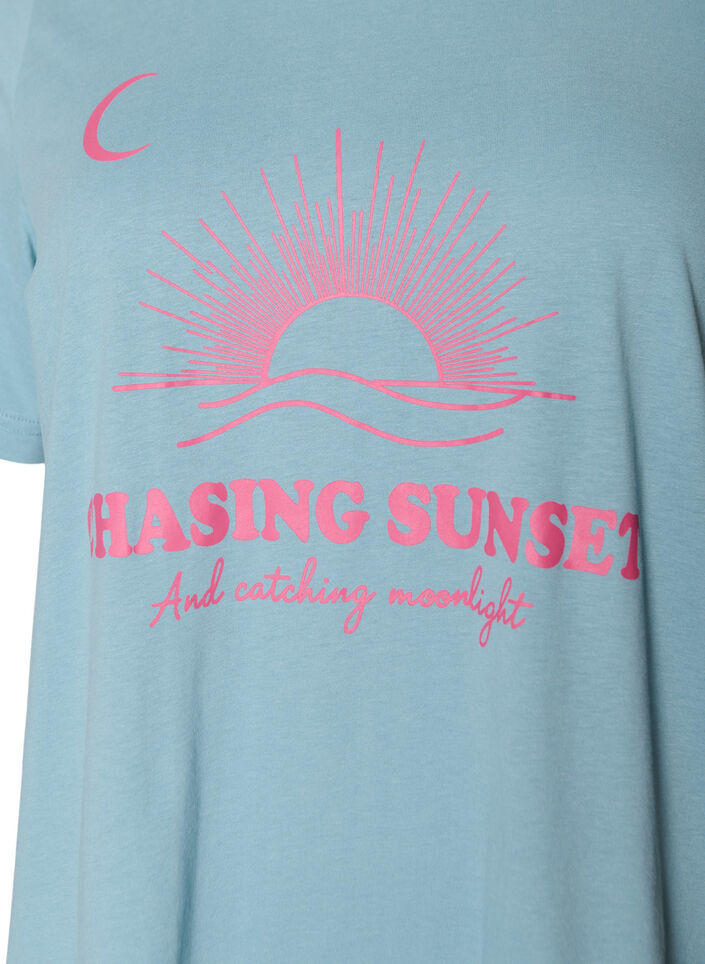 T-shirt med motiv, Bl&aring;, Packshot image number 2