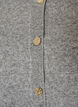 Cardigan i bl&oslash;d strik med guldfarvede knapper, Gr&aring;, Packshot image number 2