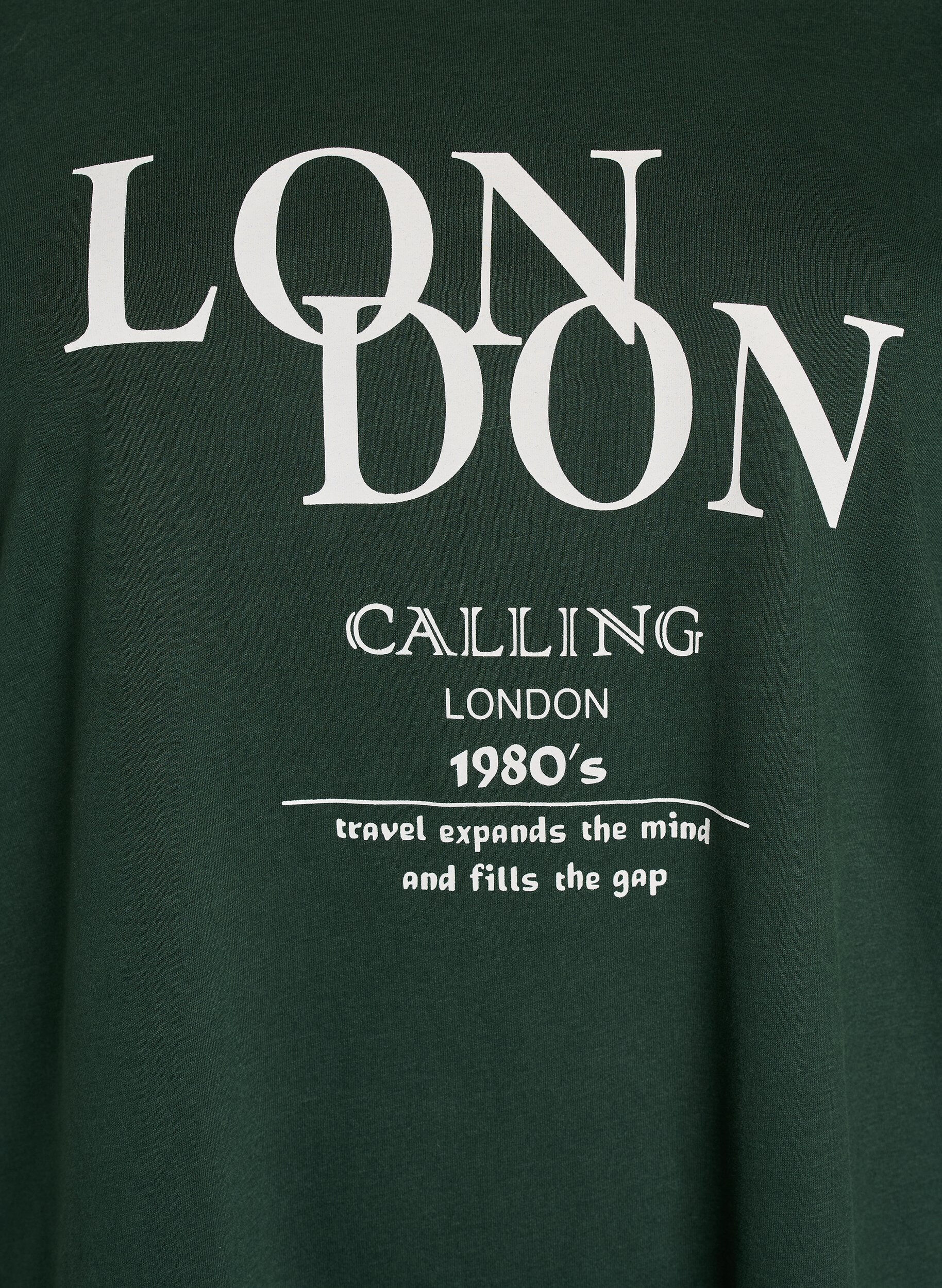 ZizziT-shirt med motiv, Gr&oslash;n, Packshot image number 2