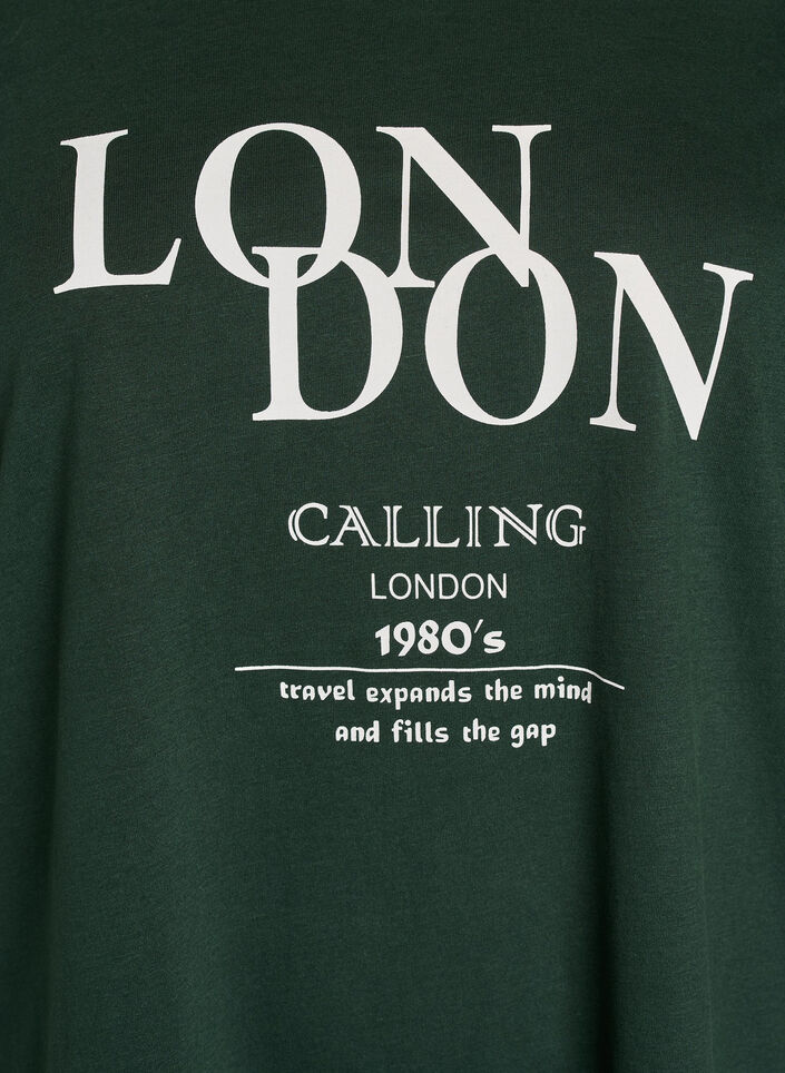 T-shirt med motiv, Gr&oslash;n, Packshot image number 2
